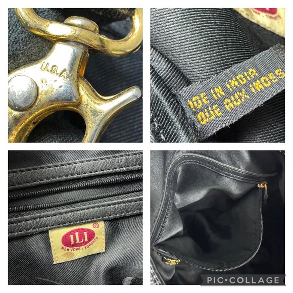 ILI New York Toronto Black Leather Large Tote Bag - Picture 13 of 14